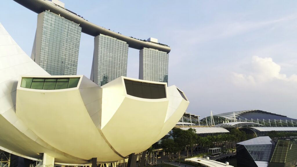 Singapore skyline at Marina Bay